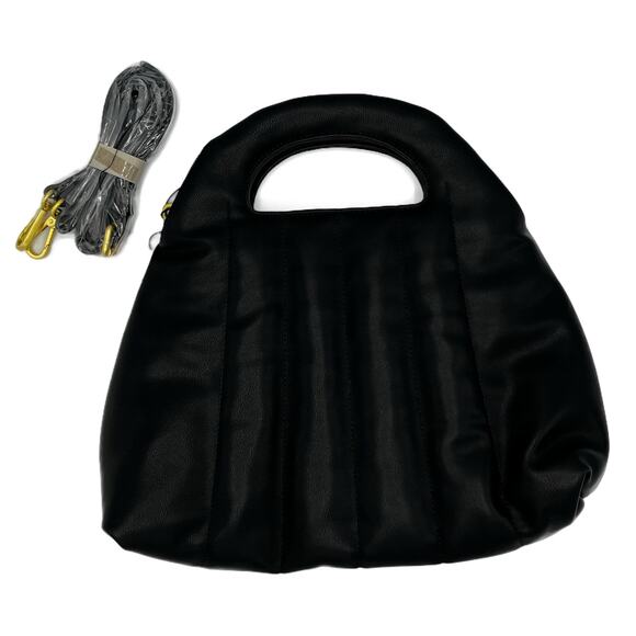 Fawn Design the Quilted Handbag or Crossbody in Matte Black - Picture 3 of 6